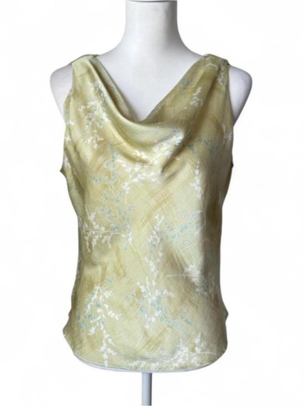 Green satin blouse